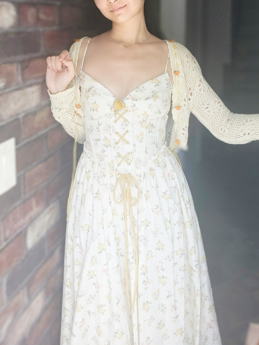 Lacemade Misty Tangerine Grove Corset Dress - Picture 8 of 10